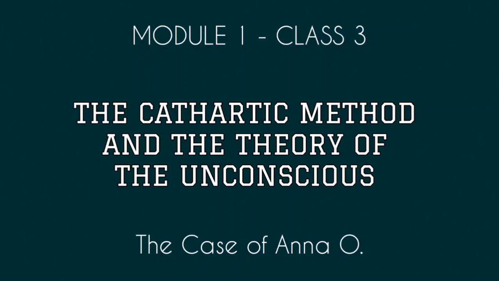 Module 1: Class 3